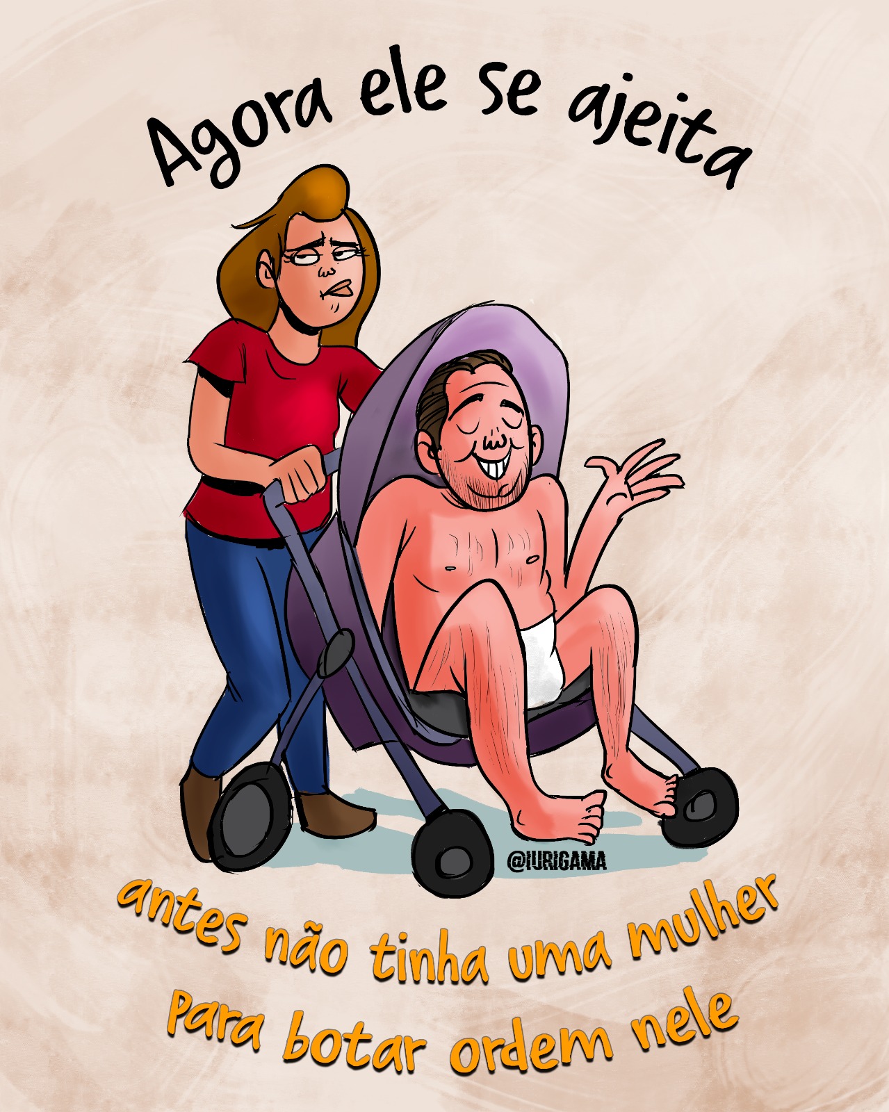 Agora ele se ajeita